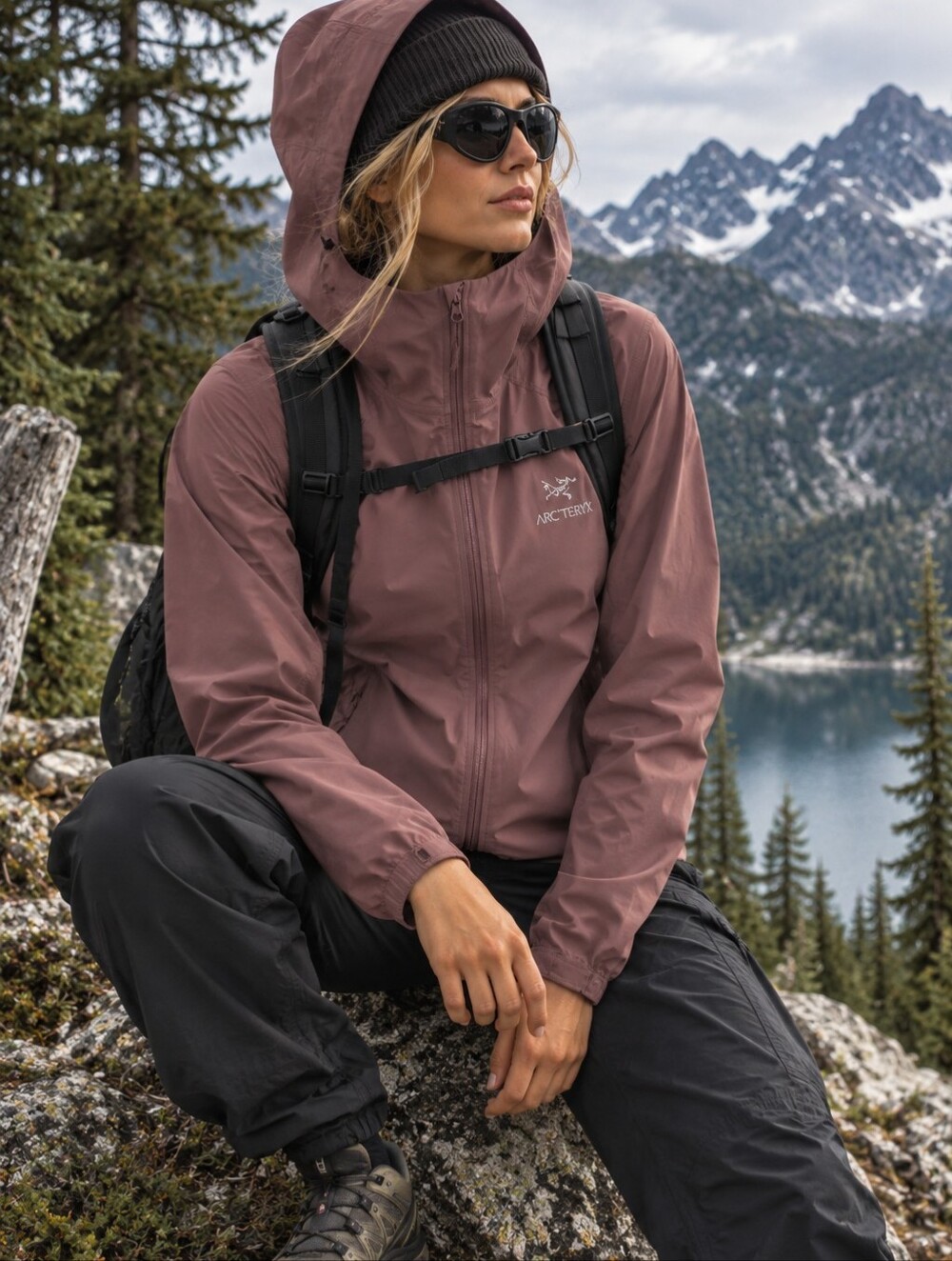 Arc'teryx Gamma SL Hoody Women's L Softshell Jacket Gorpcore Hiking Mauve